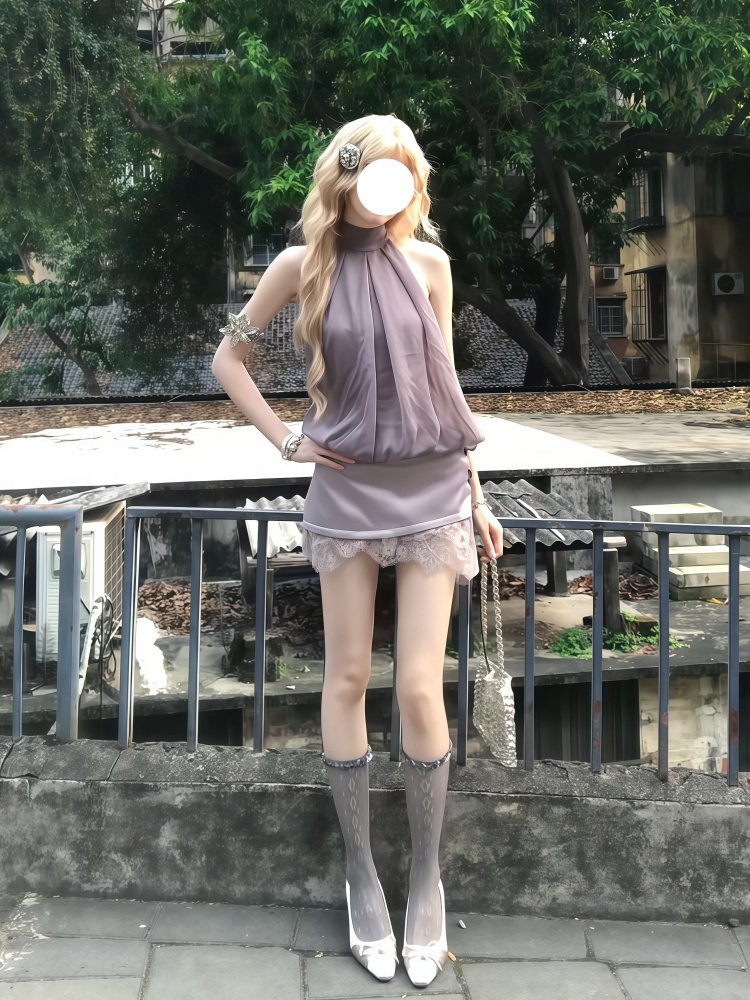 Sweet Lolita 2 Piece Set Women - Lace Ribbon Trim recension och pris
