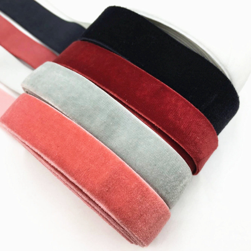 15mm 5Yards Velvet Elastic Ban - Velvet Ribbon Roll recension och pris