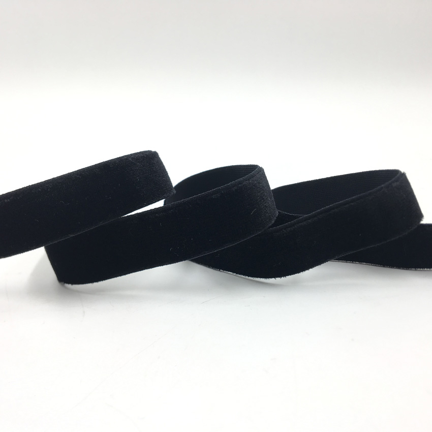 15mm 5Yards Velvet Elastic Ban - Velvet Ribbon Roll recension och pris