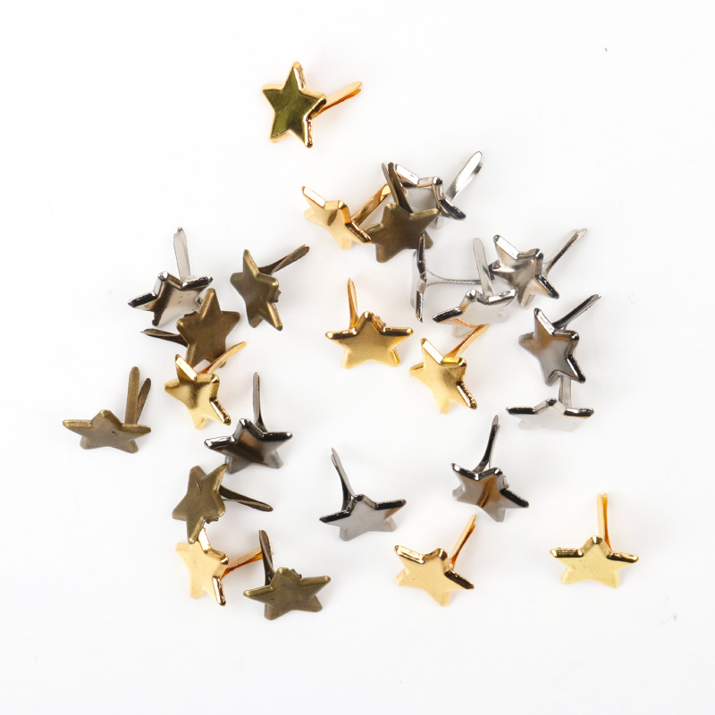 50pcs Mixed Metal Star Brad St - Embellishments For Scrapbooking recension och pris