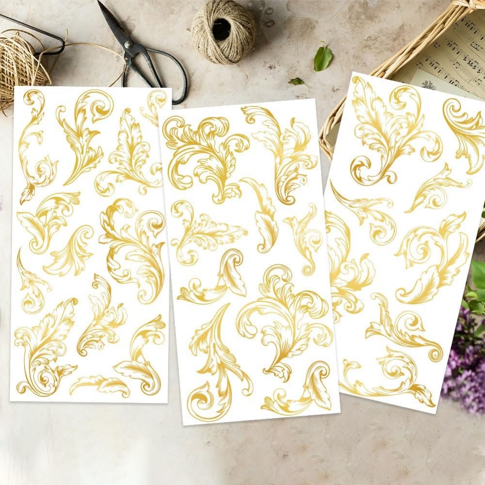 3pcs/Set Damask Rub on Transfe - Embellishment Crafts recension och pris