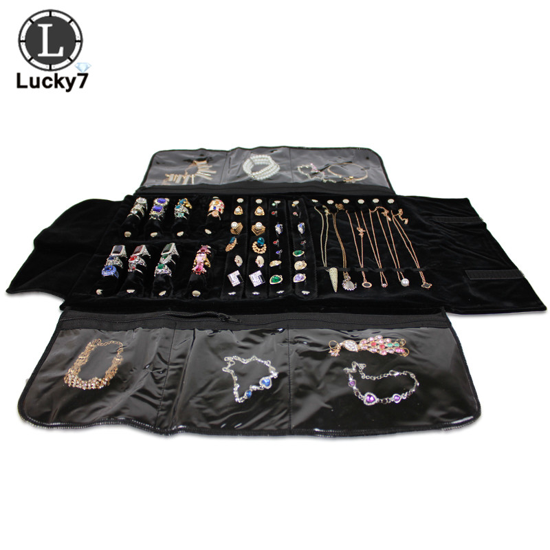 Portable Zipper Velvet Jewelry - Velvet Ribbon Roll recension och pris