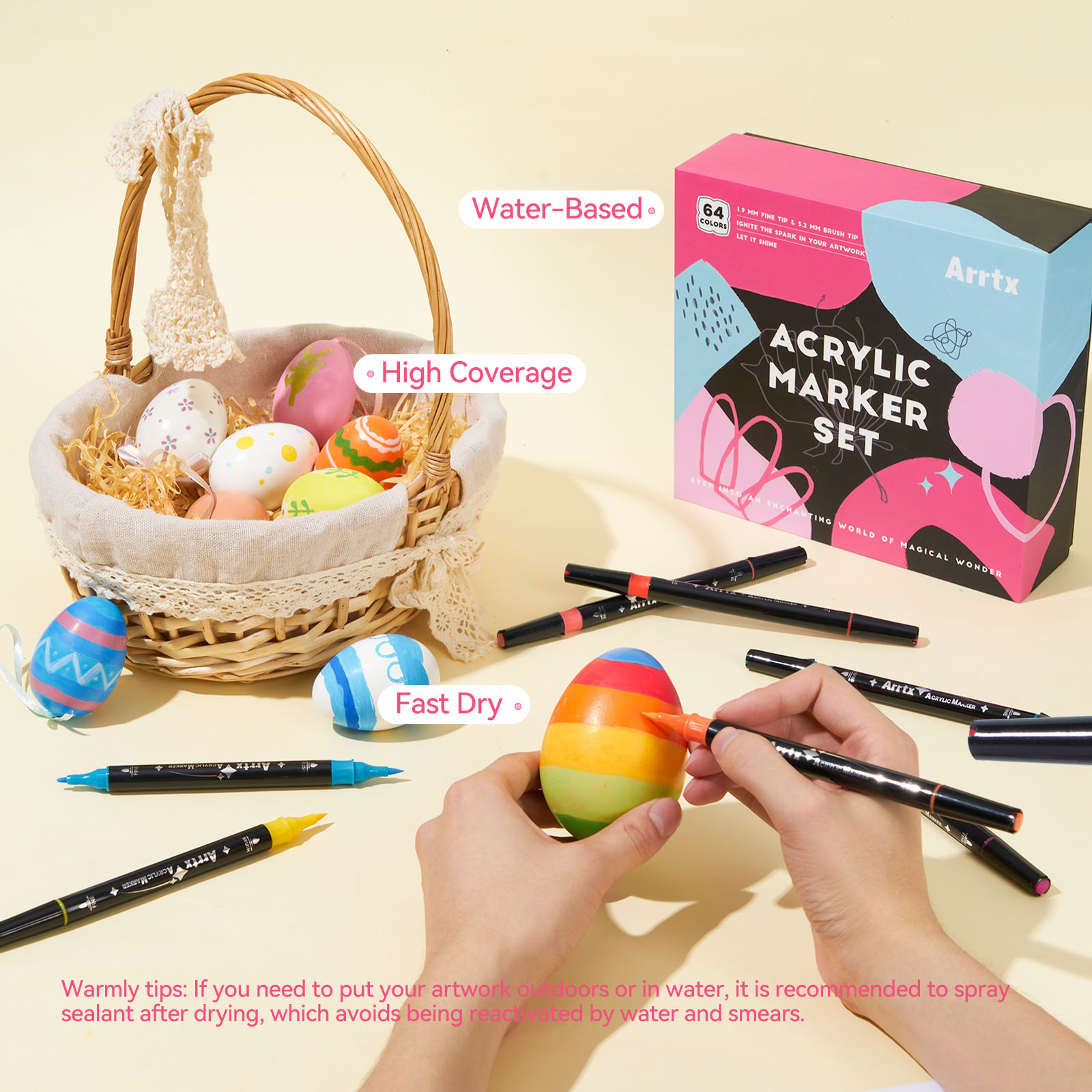 Arrtx 64 Colors Acrylic Paint  - Copic Marker Classic recension och pris