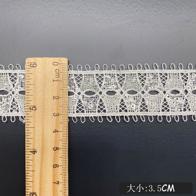 Hollow Wearable Sequins Ribbon - Lace Ribbon Trim recension och pris