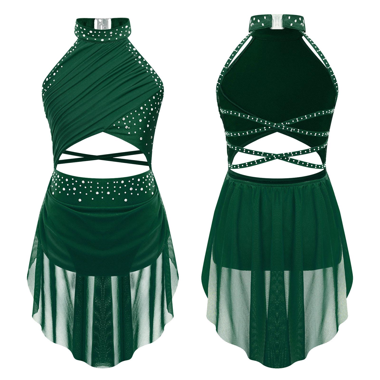 Girls Lyrical Dance Dress Rhin - Rhinestone Banding Trim recension och pris