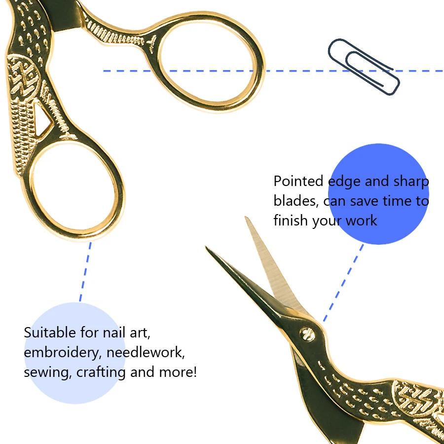 Vintage Retro Gold Steel Sewin - Embroidery Craft recension och pris