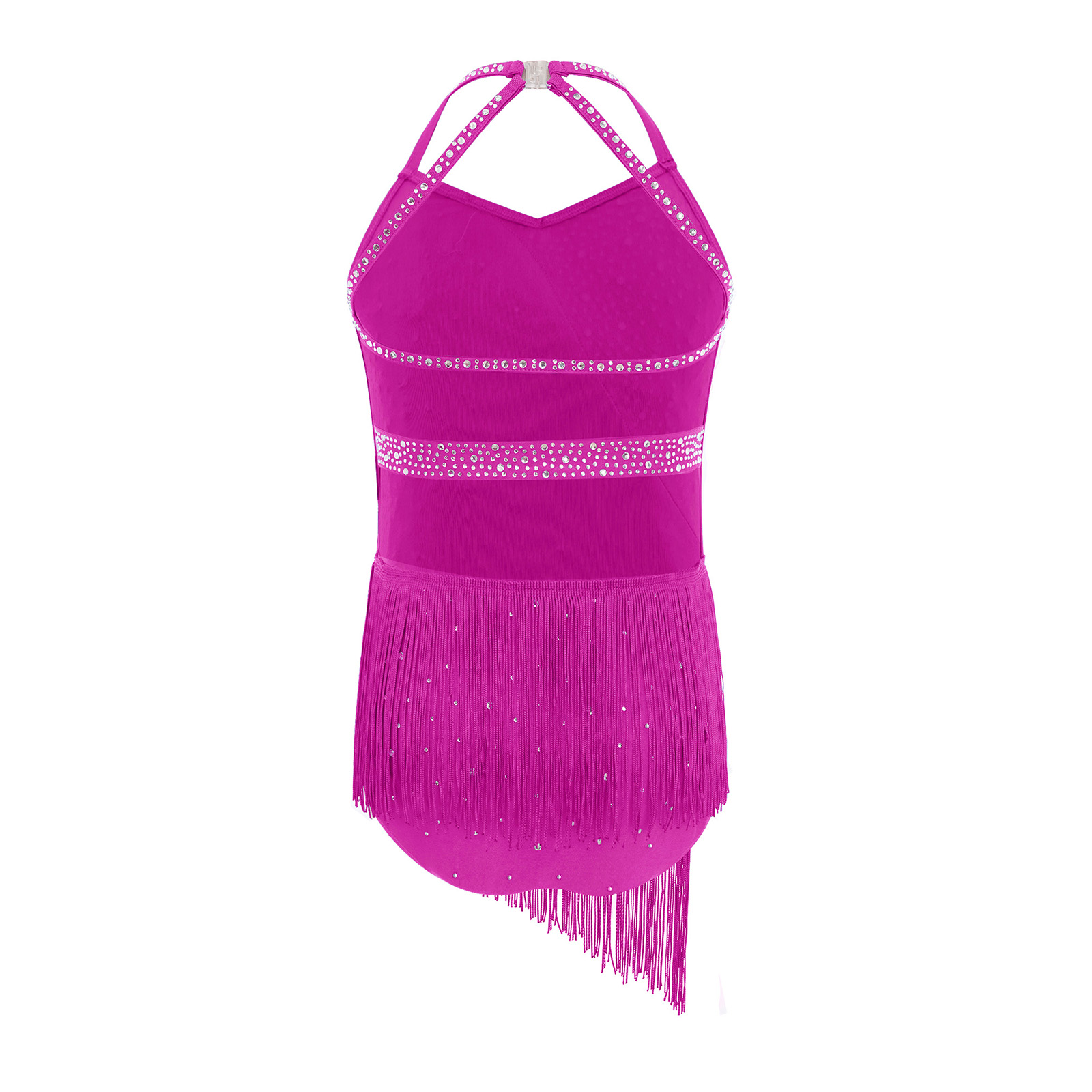 Girls Tassel Latin Dance Leota - Rhinestone Banding Trim recension och pris